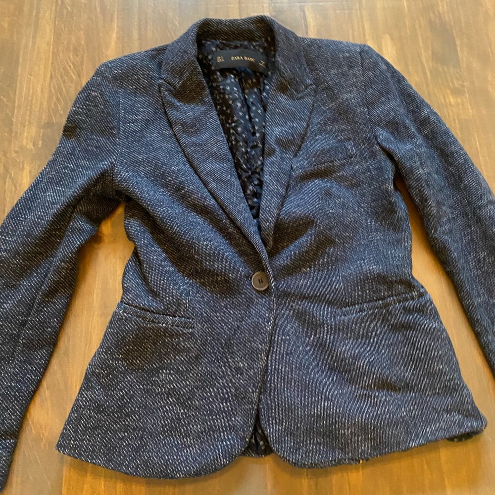 Zara Basics size Small Blazer with Elbow Patches